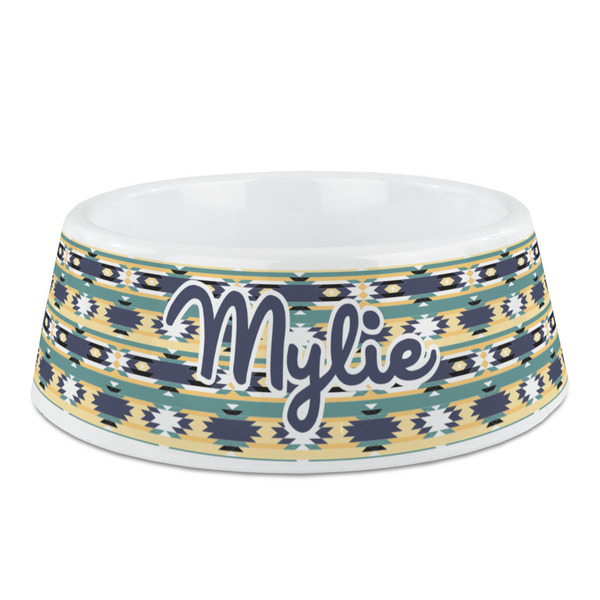 Custom Tribal2 Plastic Dog Bowl - Medium (Personalized)