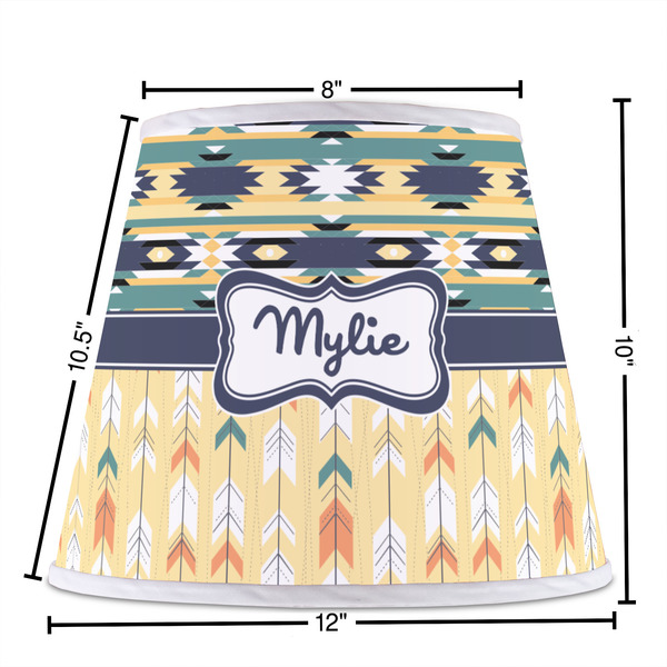Tribal2 Poly Film Empire Lampshade - Dimensions