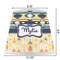 Tribal2 Poly Film Empire Lampshade - Dimensions