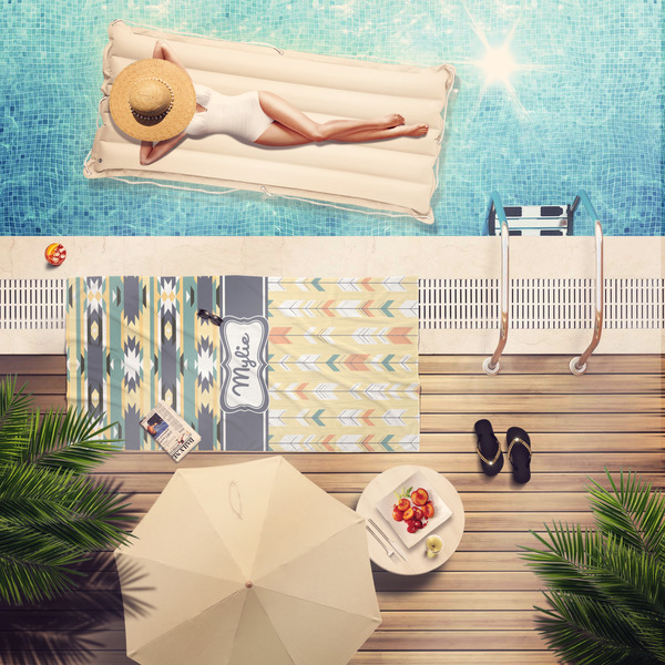 Tribal2 Pool Towel Lifestyle