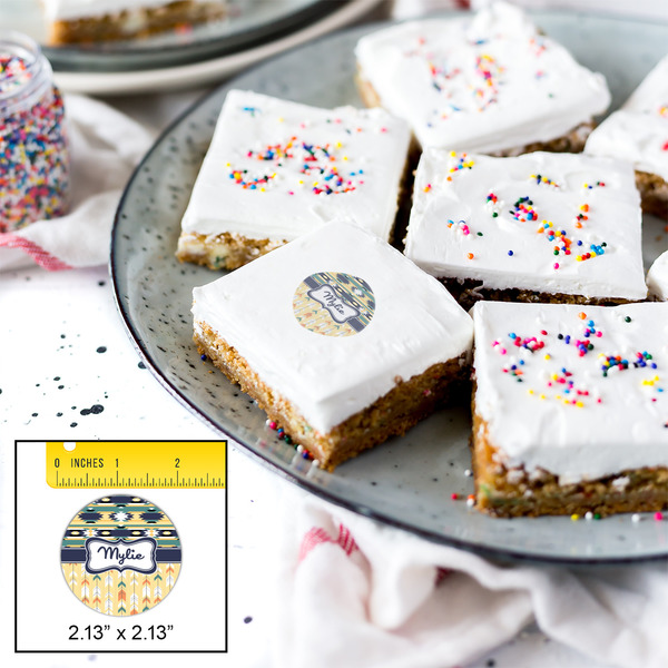 Tribal2 Printed Icing Circle - Small - In Context