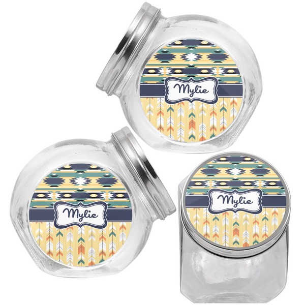Tribal2 Puppy Treat Jar - Top Left Right