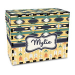 Tribal2 Wood Recipe Box - Full Color Print (Personalized)