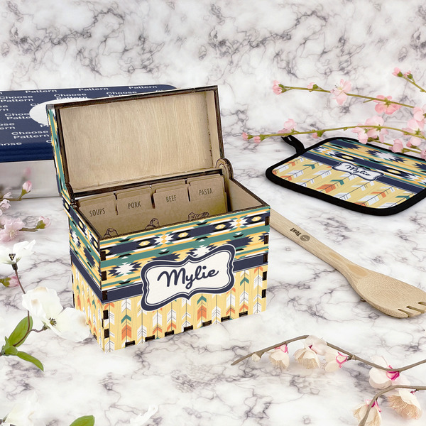 Tribal2 Recipe Box - Full Color - In Context