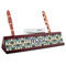 Tribal2 Red Mahogany Nameplates with Business Card Holder - Angle
