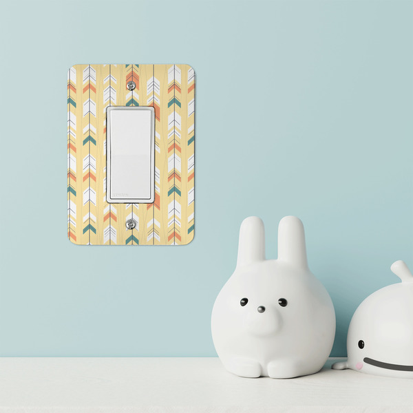 Tribal2 Rocker Light Switch Covers - Single - IN CONTEXT