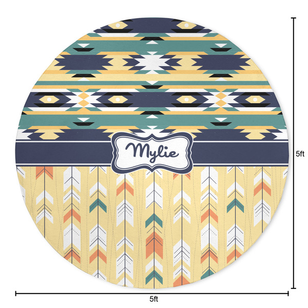 Tribal2 Round Area Rug - Size