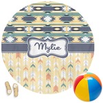 Tribal2 Round Beach Towel (Personalized)