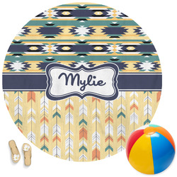 Tribal2 Round Beach Towel (Personalized)