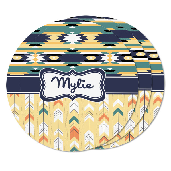 Tribal2 Round Fridge Magnet - THREE
