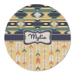 Tribal2 Round Linen Placemat - Single Sided (Personalized)