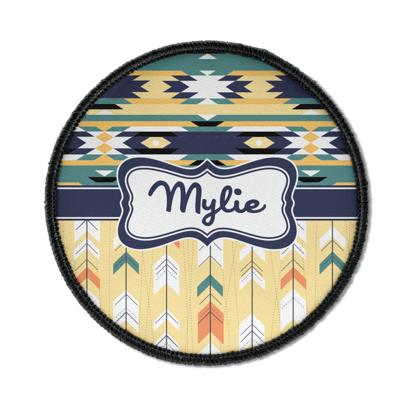 Custom Tribal2 Iron On Round Patch w/ Name or Text