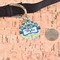 Tribal2 Round Pet ID Tag - Large - In Context