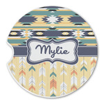 Tribal2 Sandstone Car Coaster - Single (Personalized)