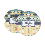 Tribal2 Sandstone Car Coasters (Personalized)