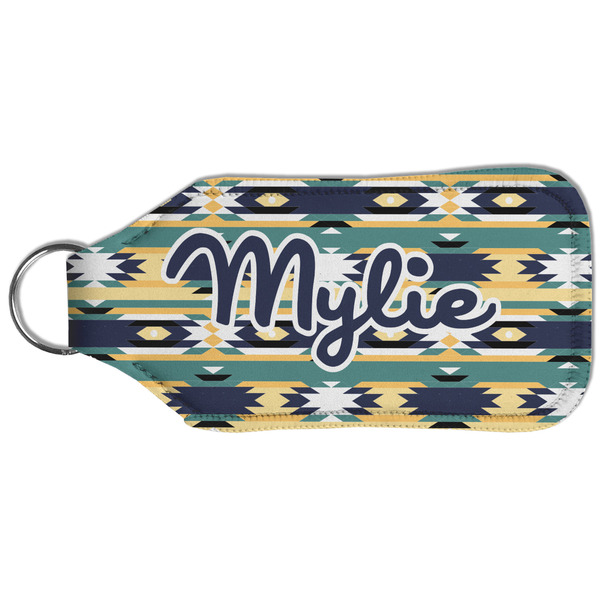 Tribal2 Sanitizer Holder Keychain - Large (Back)