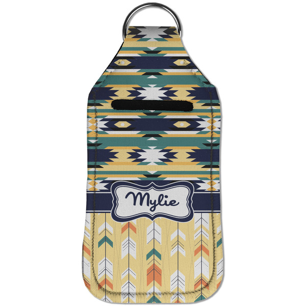 Tribal2 Sanitizer Holder Keychain - Large (Front)