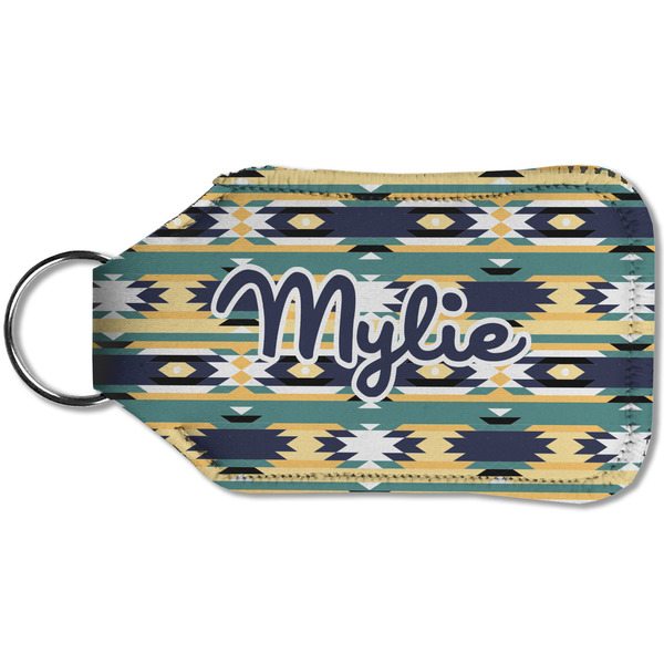 Tribal2 Sanitizer Holder Keychain - Small (Back)