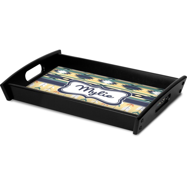 Tribal2 Serving Tray Black - Corner