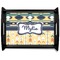 Tribal2 Black Wooden Tray - Large (Personalized)