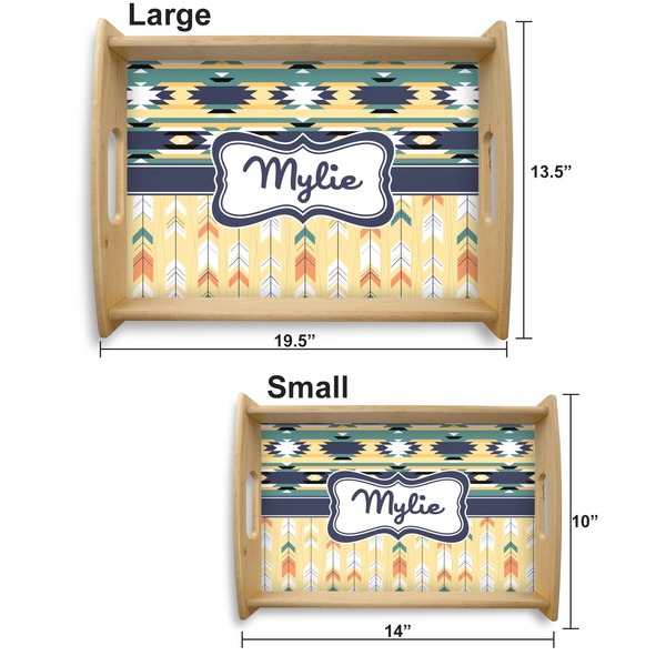 Tribal2 Serving Tray Wood Sizes