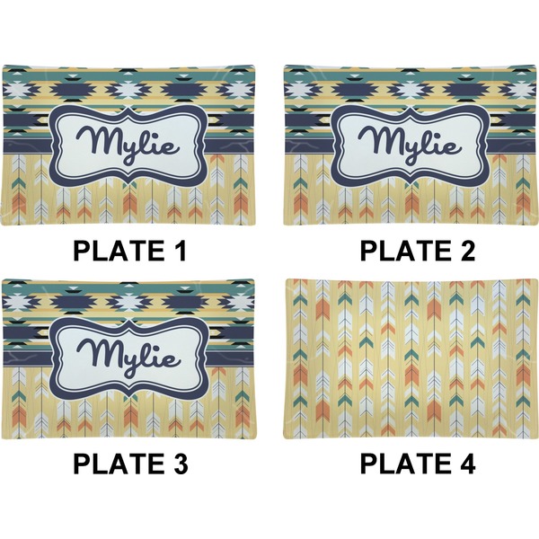 Tribal2 Set of Rectangular Dinner Plates (Approval)