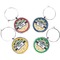 Tribal2 Wine Charms (Set of 4) (Personalized)
