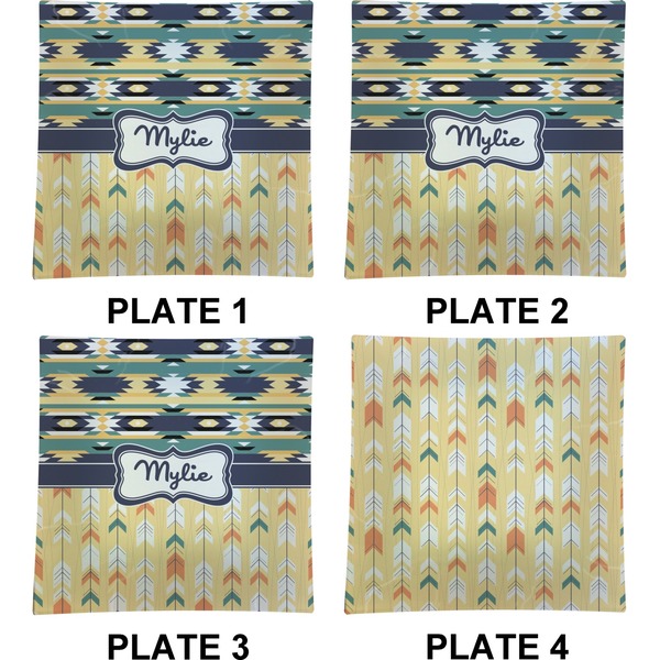 Tribal2 Set of Square Dinner Plates (Approval)