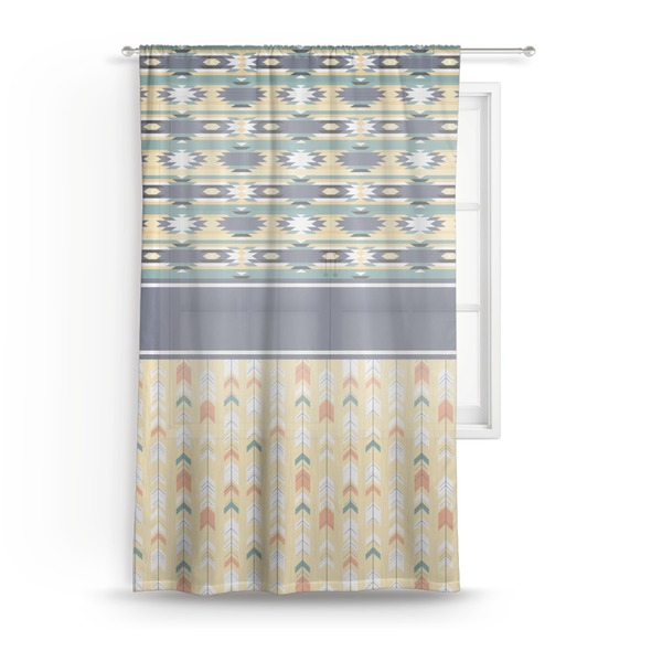 Custom Tribal2 Sheer Curtain - 50"x84"