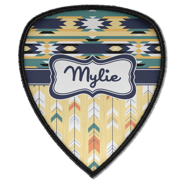 Custom Tribal2 Iron on Shield Patch A w/ Name or Text