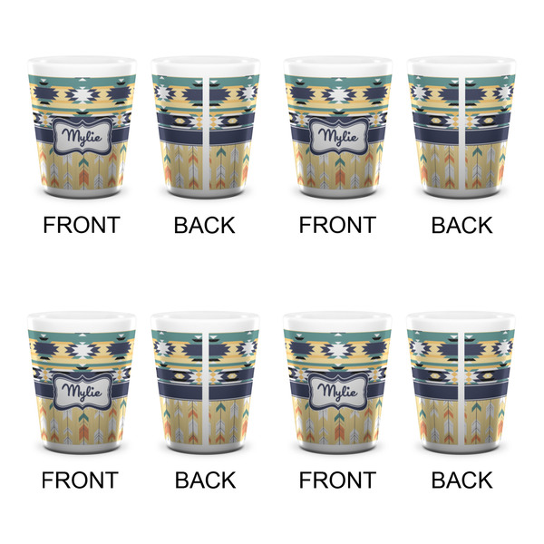 Tribal2 Shot Glass - White - Set of 4 - APPROVAL