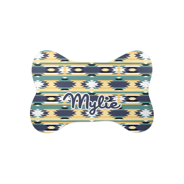 Custom Tribal2 Bone Shaped Dog Food Mat (Small) (Personalized)