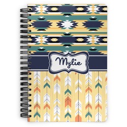 Tribal2 Spiral Notebook - 7x10 w/ Name or Text
