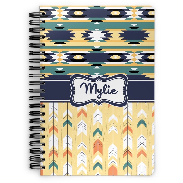 Custom Tribal2 Spiral Notebook - 7x10 w/ Name or Text