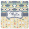 Tribal2 Square Rubber Backed Coaster (Personalized)