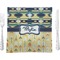 Tribal2 9.5" Glass Square Lunch / Dinner Plate- Single or Set of 4 (Personalized)