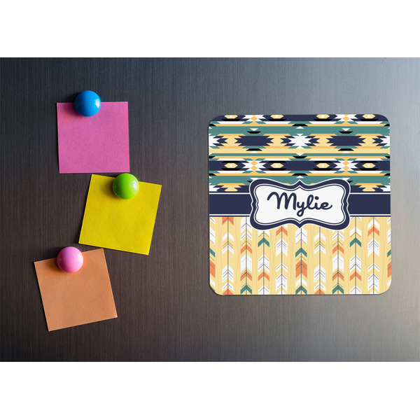 Tribal2 Square Fridge Magnet - LIFESTYLE