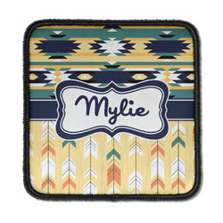 Tribal2 Iron On Square Patch w/ Name or Text
