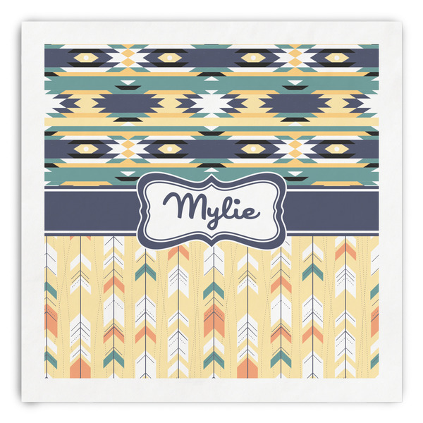 Custom Tribal2 Paper Dinner Napkins (Personalized)