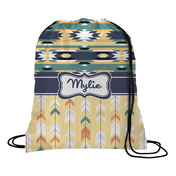 Custom Tribal2 Drawstring Backpack - Medium (Personalized)