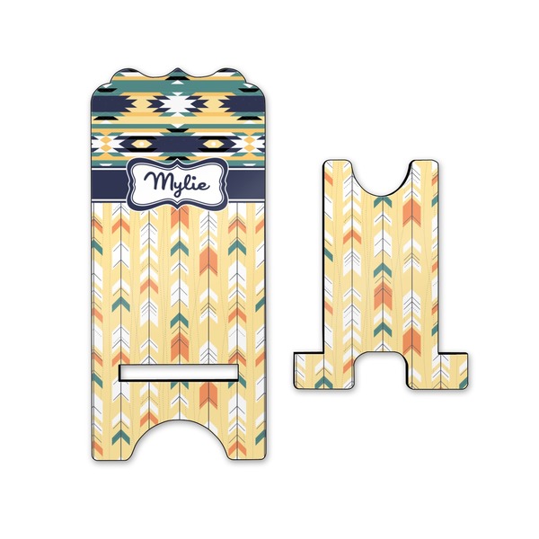 Tribal2 Stylized Phone Stand - Front & Back - Small