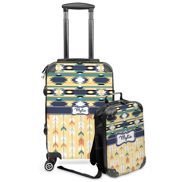 Custom Tribal2 Kids 2-Piece Luggage Set - Suitcase & Backpack (Personalized)