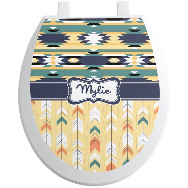 Custom Tribal2 Toilet Seat Decal (Personalized)