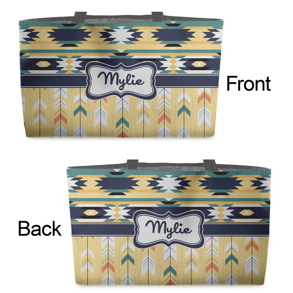 Tribal2 Tote w/Black Handles - Front & Back Views