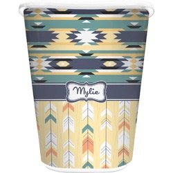 Tribal2 Waste Basket - Double Sided (White) (Personalized)