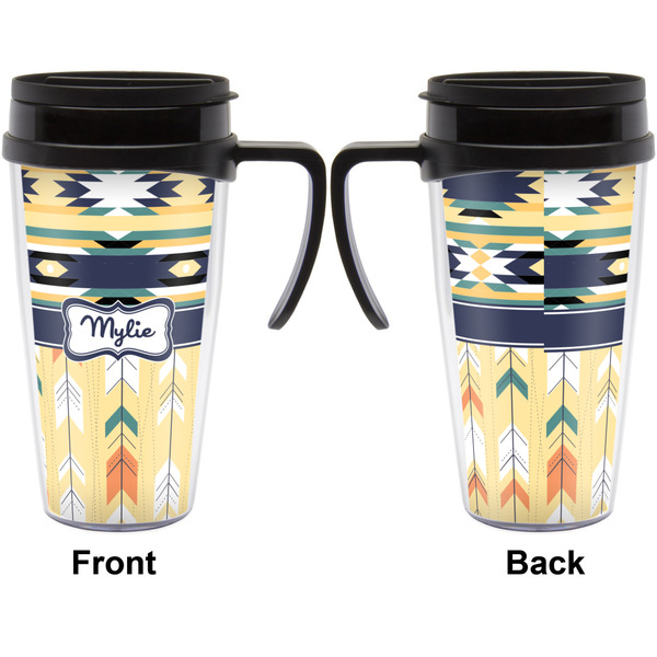 Tribal2 Travel Mug with Black Handle - Approval