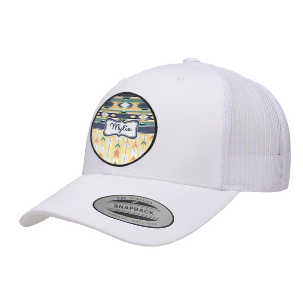 Custom Tribal2 Trucker Hat - White (Personalized)