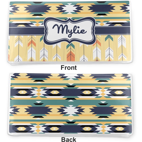 Tribal2 Vinyl Check Book Cover - Front and Back