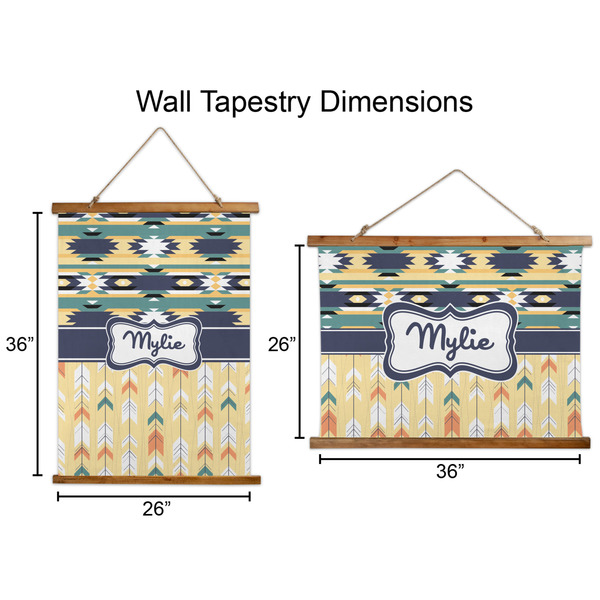 Tribal2 Wall Hanging Tapestries - Parent/Sizing