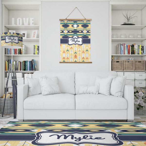 Tribal2 Wall Hanging Tapestry - Portrait - IN CONTEXT